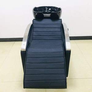Fauteuil de lavage électrique de luxe moderne en cuir synthétique avec bac pour salon de coiffure et institut de beauté - Product Image 2
