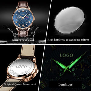 Montres chronographes lumineuses étanches à phases lunaires de marque commerciale personnalisée OEM 2893, montres de luxe pour hommes, montres à quartz pour hommes - Product Image 6