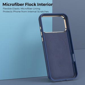 High quality strong magnetic carbon fiber mobile phone <b>case</b> for <b>iPhone</b> 17Air 16 15 14 13 12 shockproof PU back cover - Product Image 4