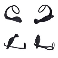 Plug anal électrique pour hommes gays avec anneau de verrouillage et masseur de prostate vibrant pour masturbation anale