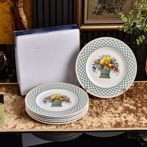 Cesta de jardín tejida estilo americano de gran venta, cesta de frutas pintada, taza de café, cuenco de doble asa, plato de cena, plato de sopa, vajilla. - Product Image 2