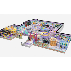 Equipo de juegos infantiles de interior comercial, casa de juegos de rol, toboganes para niños, parque infantil de plástico para interiores con piscina de bolas - Product Image 5