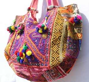 Sac à bandoulière ethnique indien Banjara brodé à la main 2026, pochette colorée bohème grande capacité avec fermeture éclair, imperméable - Product Image 3