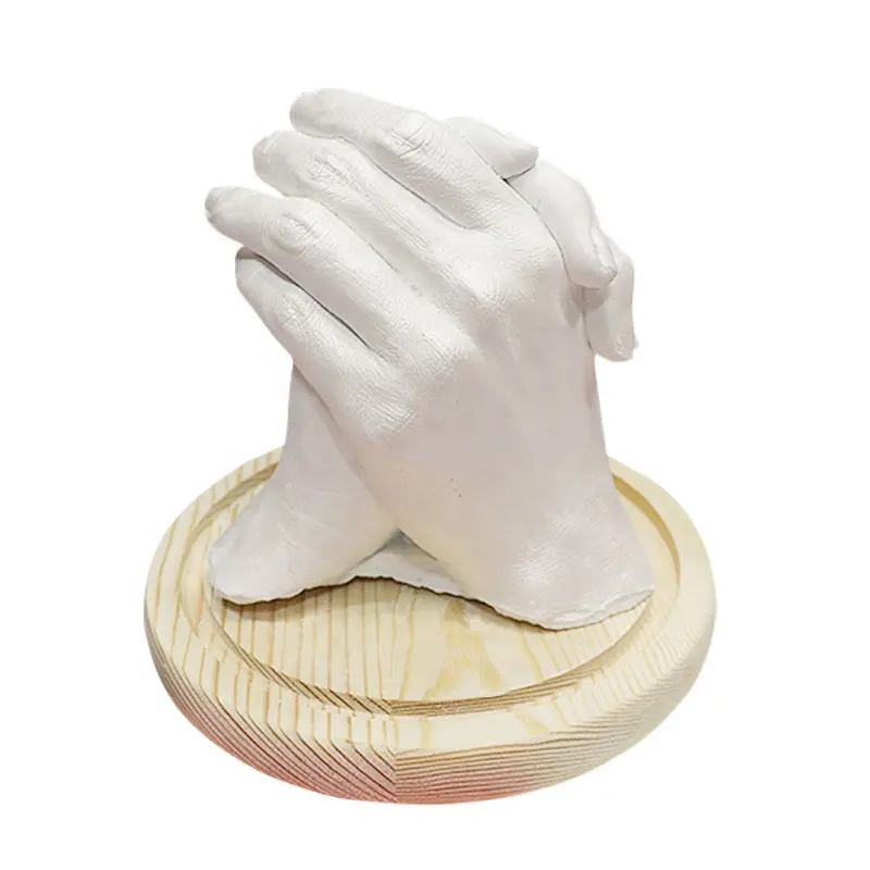 Um presente de artesanato Premium completo para criar uma escultura de dois pares de duas mãos Kits de moldagem para adultos, criança