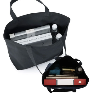 Bolsas de compras de algodón blanco multicolor reciclado, bolsa de mano plegable personalizada para barco para damas, bolsa de compras de lona reutilizable - Product Image 3