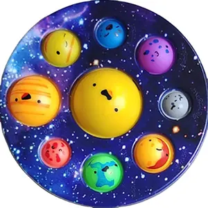 New Planet Push Pop Fidget Juguete sensorial Educación temprana Alivio del estrés Sistema solar Popper Fidget Toy No hay opiniones aún