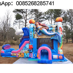 Château gonflable géant avec souffleur intégré, matériau PVC, garantie de 2 ans, parcours d'obstacles pour un jeu excitant - Product Image 2