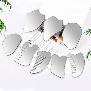 Custom Logo 304 Stainless Steel Facial <strong>Skin</strong> <strong>Care</strong> Guasha Beauty <strong>Tools</strong> Wholesale Remove Wrinkle Metal Face Gua Sha Massager - Product Image 4