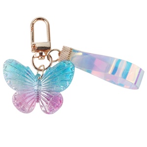 Llavero de Mariposa de Cristal de Anime Hecho a Mano, Acrílico 3D, Colorido y Ligero, con <span class=keywords><strong>Clip</strong></span> para Cinturón y Accesorio para Bolsa - Product Image 2