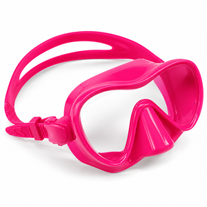 Máscara de Snorkel de Vidrio Templado de Silicona sin Marco, Diseño de Bajo Volumen para Adultos y Niños, Antivaho, Protección UV, Impermeable, Ecológica - Product Image 1