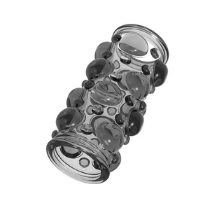 Explorer Penis Ring Large Beads Black Transparent <b>TPE</b> Male Stamina Enhancement Adult Toy - Product Image 2
