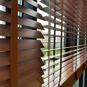 ستائر عمودية من خشب الزان بتصميم عصري للنوافذ الفرنسية، صديقة للبيئة ومتينة بسعر مخفض من المصنع - Product Image 5