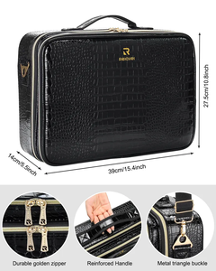 Grande trousse <span class=keywords><strong>de</strong></span> <span class=keywords><strong>maquillage</strong></span> en cuir PU Relavel, trousse <span class=keywords><strong>de</strong></span> <span class=keywords><strong>maquillage</strong></span> professionnelle, organiseur <span class=keywords><strong>de</strong></span> cosmétiques, boîte <span class=keywords><strong>de</strong></span> rangement imperméable pour maquilleurs - Product Image 4