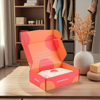 Caja de envío Mailer Color resistente Cartón corrugado Protector Personalizable Venta al por mayor Almacenamiento de ropa interior Paquete postal Piel