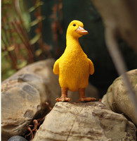 Statue de canard jaune grandeur nature, réaliste, peinte à la main en résine, décoration de jardin, pelouse, cour, ornements de piscine extérieure, artisanat