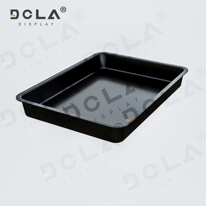 Chất lượng cao siêu thị nhựa thịt khay butcher nấu chín thực phẩm tươi sống hiển thị khay màu đen cho không khí lạnh Tủ đông cửa hàng thiết bị - Product Image 2