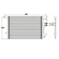 Condensateur de climatisation en aluminium F8VH19712AA/F8VH19712AB/F8VX19712CA/F8VZ19712AA pour Mercury Grand Marquis 1997-2002, testé à 100 % pour la tenue des fuites