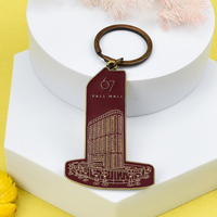Großhandel Werbe-Schlüsselanhänger im Vintage-Stil aus Metall mit Urbanem Wahrzeichen-Design, Einzigartig Personalisiert
