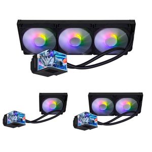 RS360 3D CS Premium AIO Cooler 100*78*135mm Black Radiator 3.6W <b>Pump</b> Power 4.2W Fan ARGB LEDs <b>Fluid</b> Bearing Computer Case High C - Product Image 1