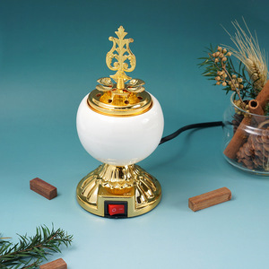 Fabbrica di incenso elettrico bruciatore di aromaterapia diffusore decorazione per la casa in ceramica palla porta incenso per medio oriente artigianato per aromatico - Product Image 2