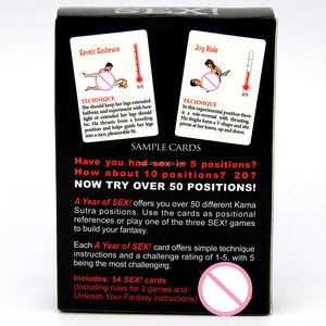 SacKnove Adults Couple Bedroom Playing Erotic Fun Sexy <strong>Sexual</strong> Position Cards Sets Paper Sex Card <strong>Game</strong> - Product Image 4