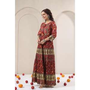 Traditional Indian Cotton Kurti <b>Set</b> with Embroidery Handmade High Quality Ladies <b>Kurta</b> <b>for</b> Summer Wholesale New Trendy - Product Image 1