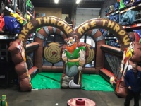 Jeu de carnaval amusant, jeu de lancer de flèche gonflable, Double voie Viking