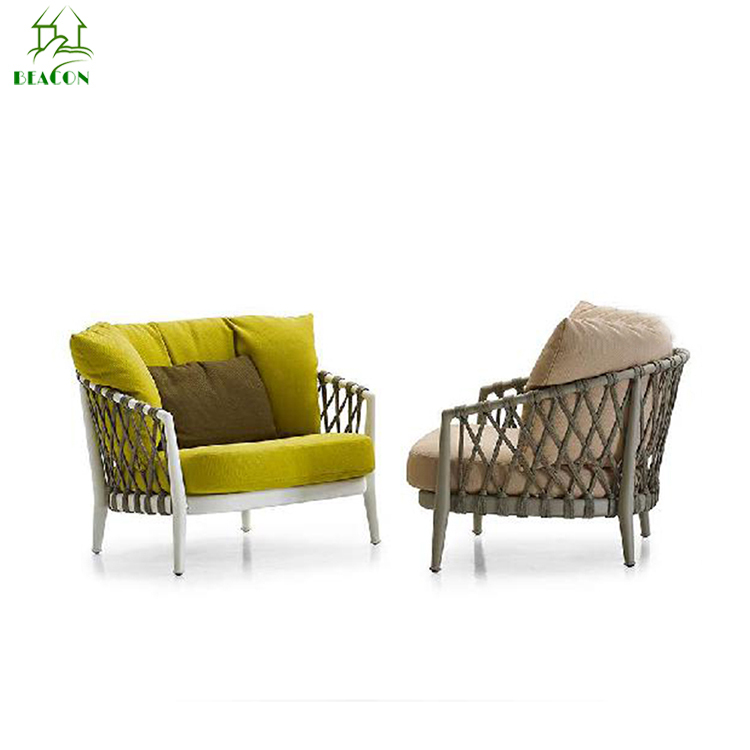 Al aire libre jardín patio al aire libre correas tejido incluyen asiento y cojín
