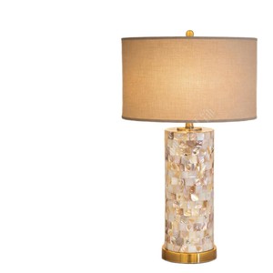 <b>Table</b> Lamp Seashell Mosaic Base E26 LED Bulb Warm Light Living Room Bedroom <b>Study</b> Decor - Product Image 5