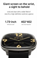 Montre connectée HD17 Air ultra-fine, tracker d'activité, appels Bluetooth, écran AMOLED 1,73 pouce, étanche IP68, pour femmes et hommes, santé et sport.