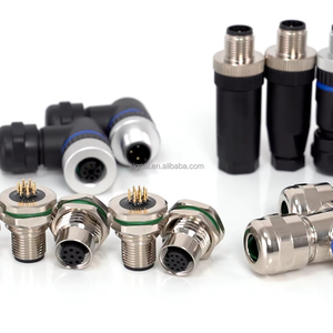 M8 <span class=keywords><strong>M12</strong></span> không thấm nước IP67 Hàn PCB bảng điều khiển gắn ổ cắm nam nữ 3 4 5 6 8 12 pin Nhựa Thông tư M5 M16 7/8 "M23 kết nối - Product Image 1