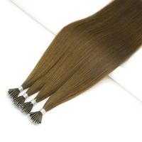 Extensions de cheveux naturels blanchis en nano-rings, invisibles, qualité Remy russe, double tirage, micro-liens, vente en gros