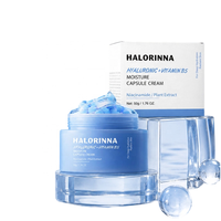 Crème en Capsules HALORINNA 50g à l'Acide Hyaluronique et Vitamine B5 – Hydratation Profonde Longue Durée, Éclaircissante pour Peaux Sèches et Ternes – Soin Quotidien – Vente en Gros OEM