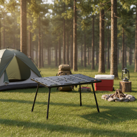 Table tactique portable, table de camping pliable multifonctionnelle en alliage d'aluminium, légère, pour barbecue en plein air