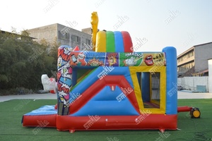 Château gonflable avec bannières Velcro personnalisées, château de saut commercial pour enfants, structures gonflables pour fêtes - Product Image 4