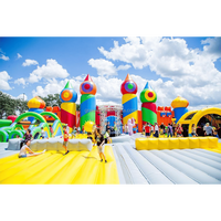 Grand château gonflable coloré pour enfants, jeux de parc d'attractions pour enfants