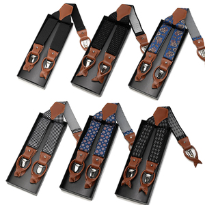Men 2 in 1 Suspenders Clip on <strong>Button</strong> <strong>Braces</strong> British Retro Vintage <strong>for</strong> Suit Pants <strong>Trousers</strong> Plus Size Big Man Anti Slip Adjustable - Product Image 6