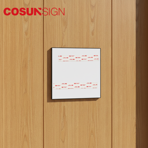 Plaque de porte en métal au design moderne pour <span class=keywords><strong>maison</strong></span> et bureau, autocollant 3M, plaque de porte en aluminium - Product Image 1