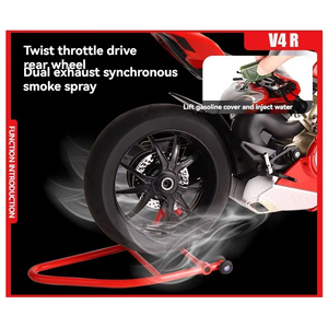 Nuevo Modelo de Motocicleta <span class=keywords><strong>Ducati</strong></span> <span class=keywords><strong>V4R</strong></span> de Metal Fundido a Presión de HY, Escala 1:6, con Llave, Spray, Alta Tecnología, Juguete Eléctrico Divertido, Novedades - Product Image 3