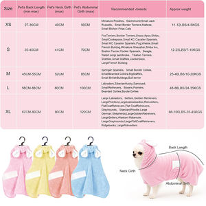 Peignoir de bain personnalisé pour animaux de compagnie, <span class=keywords><strong>serviette</strong></span> de séchage pour chien et chat, super absorbante, mignonne, avec capuche, col et sangle de ventre ajustables - Product Image 2