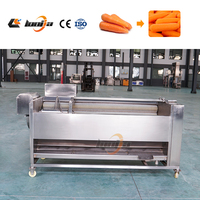 Borstelrol 500kg/u wortelschilmachine voor fruit & groenten multifunctionele aardappelwas- en schilmachine