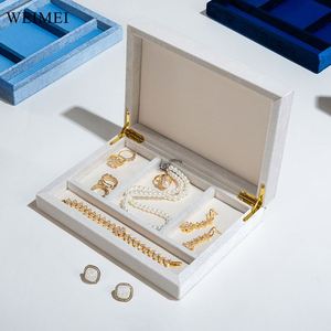 Caja de joyería de terciopelo WEIMEI logotipo personalizable Almacenamiento de joyería de alta calidad - Product Image 5