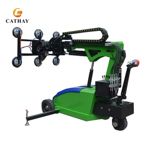 Équipement de levage de verre électrique, chariot à vide utilisé pour la pose de carreaux de marbre, machine à poser des carreaux avec conception télescopique, vitriers - Product Image 1