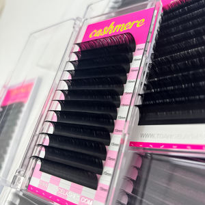 Ciglia Finte All'Ingrosso 6-25mm 0.03 0.05 0.07 C CC D DD Nero Opaco, Logo Personalizzato, Vegane, Cruelty-Free, Fibra PBT Coreana Lc Bc - Product Image 1