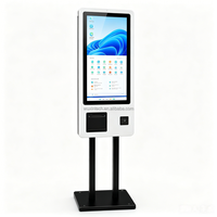 Système d'interphone visuel WUXIN Totem Borne 21,5/27 pouces, borne de commande automatique en libre-service pour les chaînes de restauration rapide