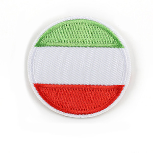 Maßgefertigte Gestickte Aufnäher Italien-Flagge Zum Aufnähen oder Aufbügeln für Kleidung Gesticktes Abzeichen - Product Image 1