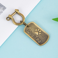 Plaque d'identification personnalisée en bronze pour chien, breloque détachable pour collier, décoration de vacances