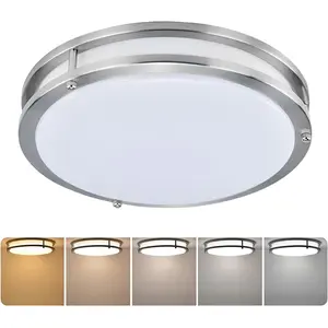Round LED Double Ring Triac Dimmable LED Flush Mount Home Kitchen Lighting Luxury Indoor LED Ceiling Light