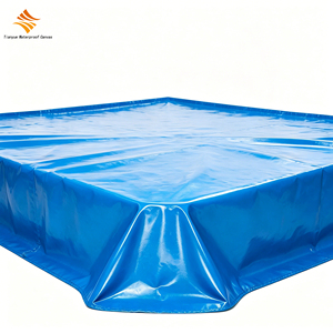 Bâche PVC 420g pour bassin à poissons et piscine, toile imperméable et résistante à la pluie, design épaissi et résistant à l'usure avec bords coupés au couteau - Product Image 4