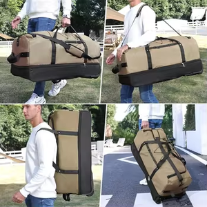 Su misura di alta qualità grande <span class=keywords><strong>valigia</strong></span> di trasporto pieghevole 4 in 1 rotolamento viaggio <span class=keywords><strong>borsone</strong></span> borsa bagaglio <span class=keywords><strong>con</strong></span> <span class=keywords><strong>ruote</strong></span> - Product Image 5